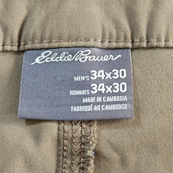 Eddie Bauer Convertible Pants Men 34x30/29 Beige Pockets Stretch Outdoor Hiking - Picture 3 of 16